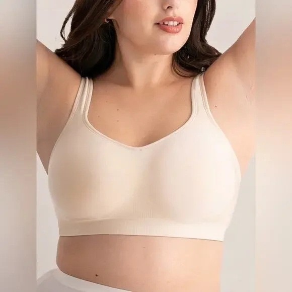 Truekind Other - Truekind Daily Comfort Wireless Shaper Bra Women 4XL Nude Stretch Full Coverage